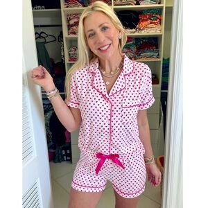 Jordann Jammies Sunshine Sisters Pink Heart Women's Pajama Set